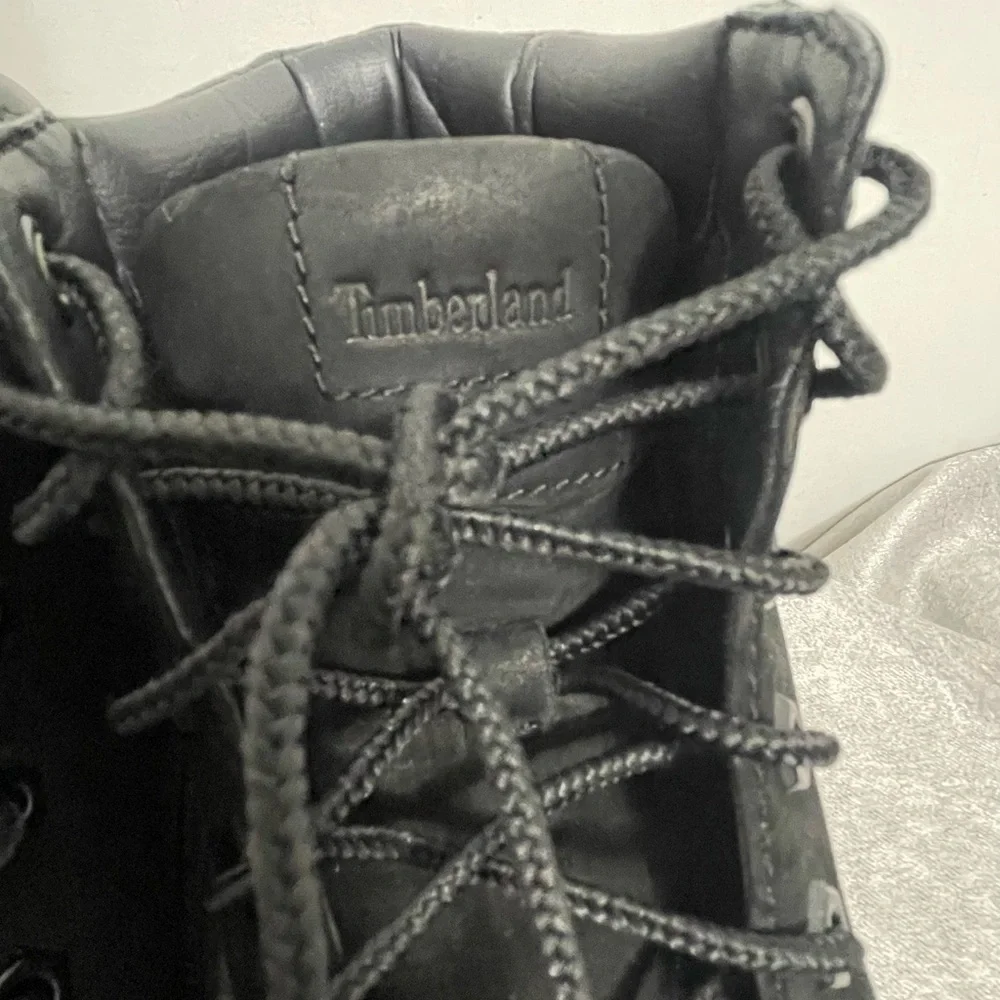 Timberland Women’s Size 5.5 / EU 36)W Black Nubuck Lace-Up Boots (/Box(B44)✨✨